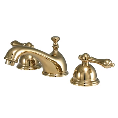 KS3962AL 8 Widespread Bathroom Faucet, Polished Brass